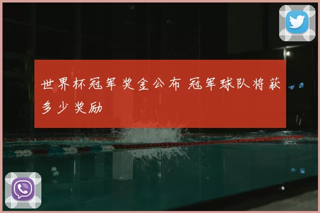 世界杯冠军奖金公布 冠军球队将获多少奖励